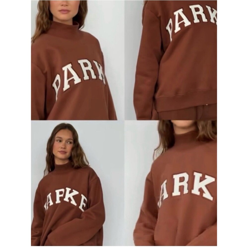 Rare Parke Brown Turtleneck Sweatshirt